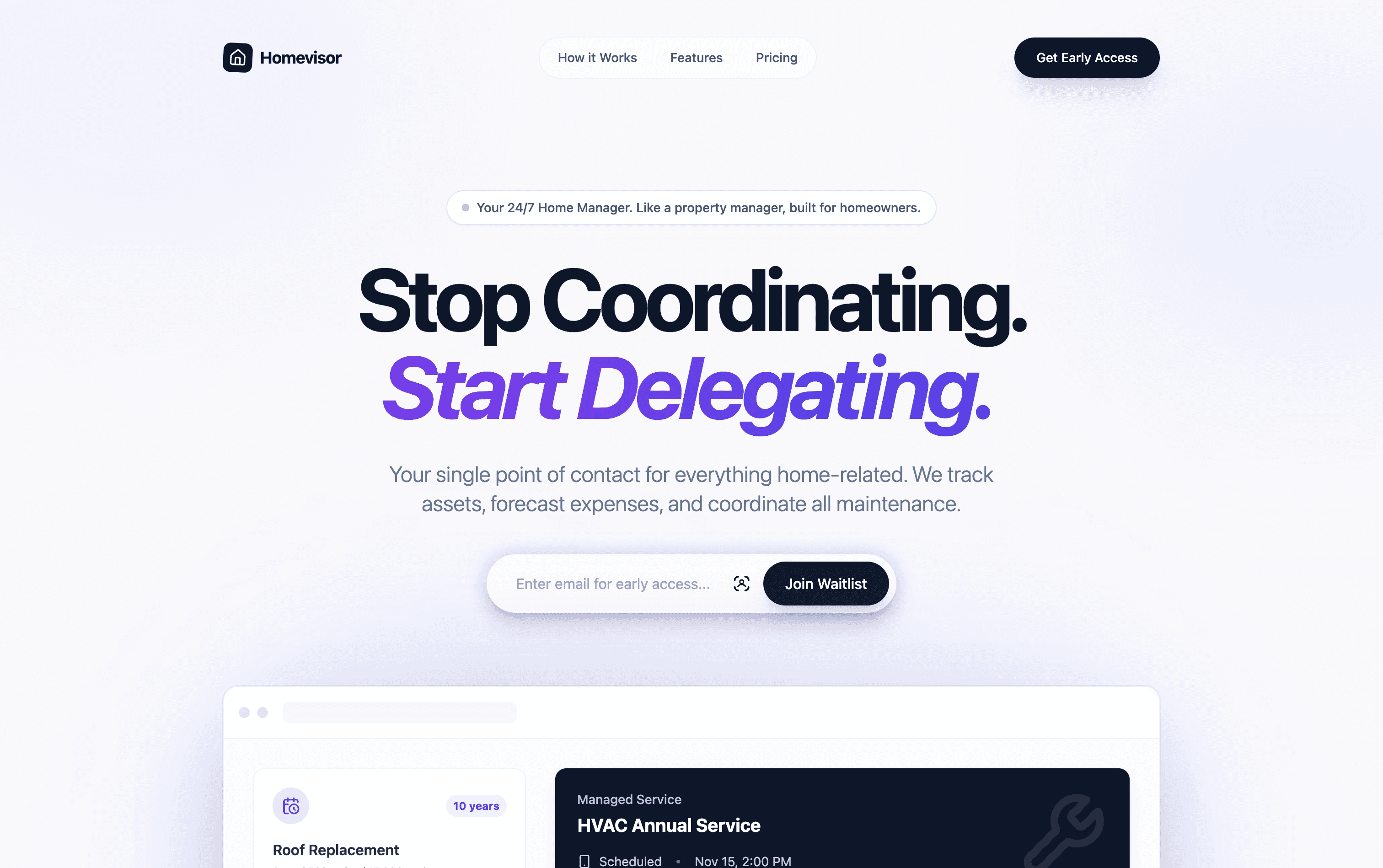 Homevisor home management hero