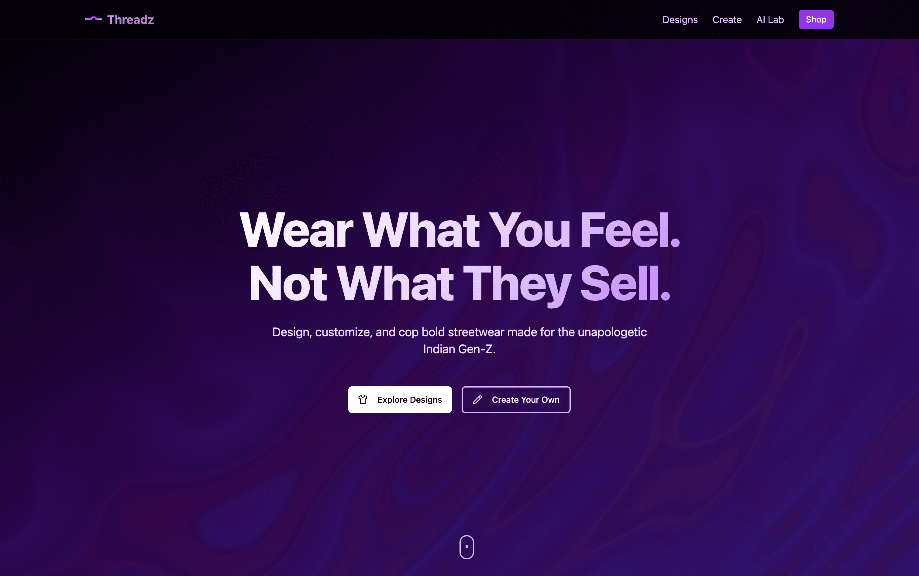 Threadz AI apparel hero